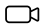 Transparent black video camera icon